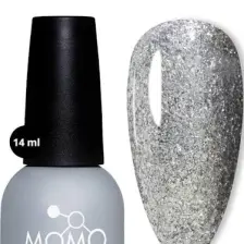 Momo Professional Glitter Kalıcı Oje G003, Yoğun Gümüş Parıltılı, 14 ml