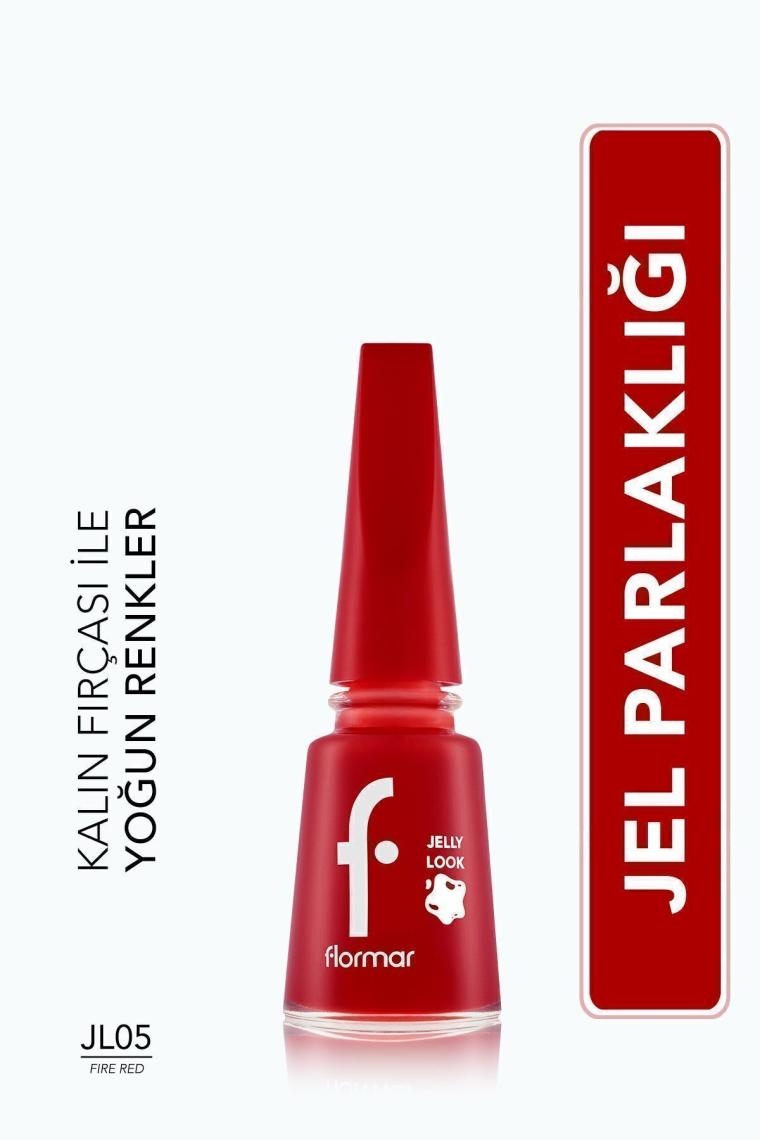 Jel Görünümlü Parlak Oje (Kırmızı) - Jelly Look Nail Enamel - JL05 Fire Red - 8690604233632