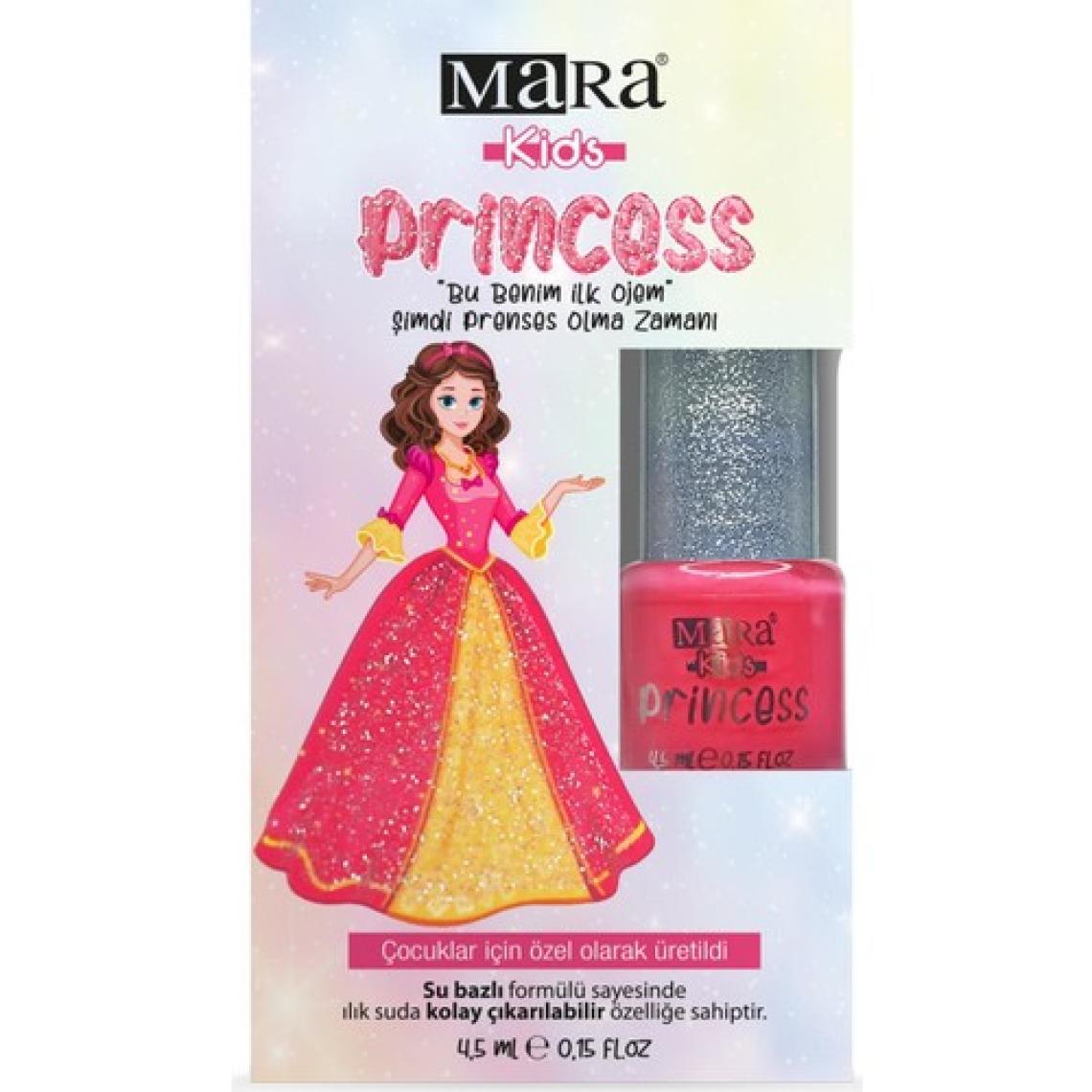 Mara Princess Yıkanabilir Su Bazlı Çocuk Ojesi - Pembe + Törpü