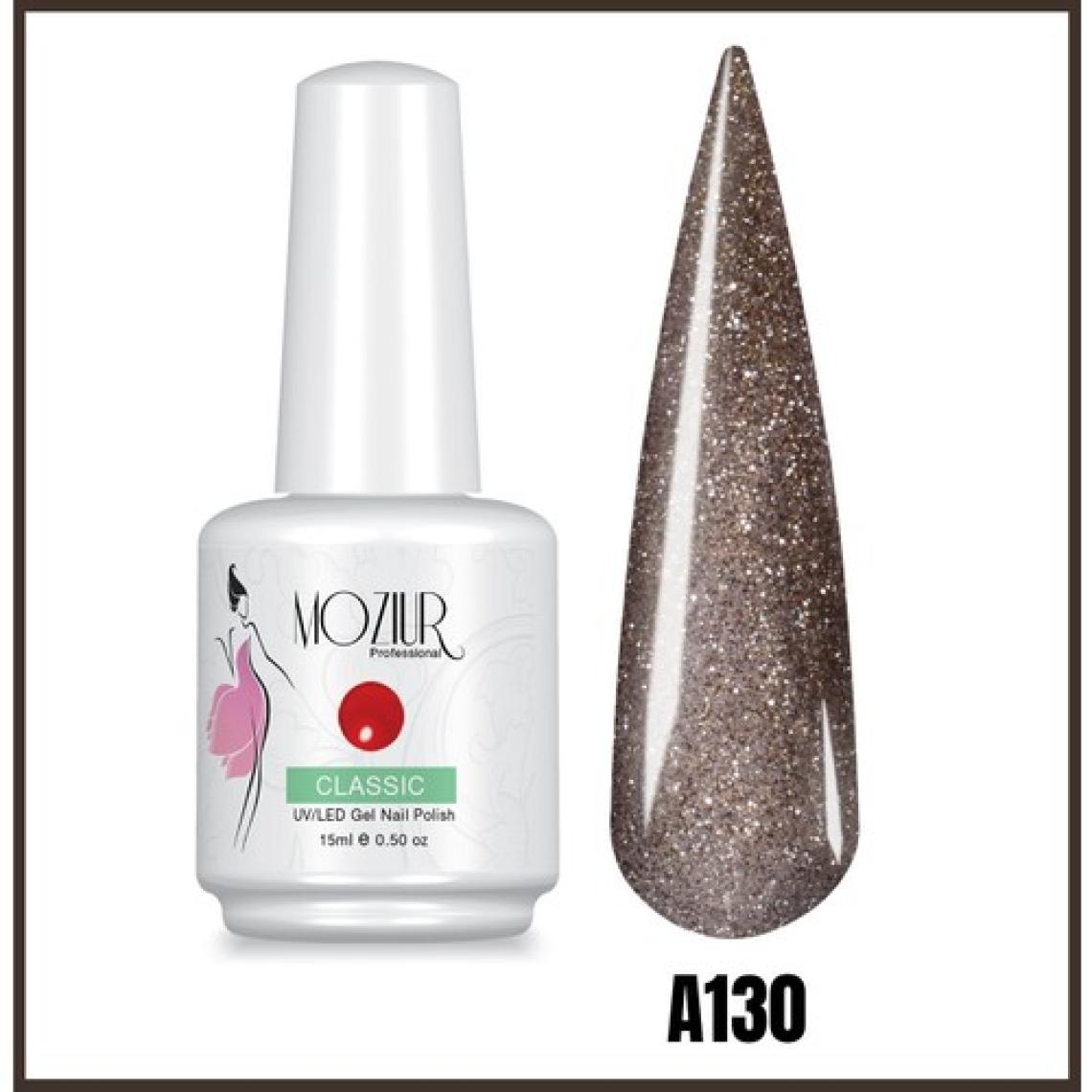 Mozıur Uv LED Kalıcı Oje 15 ml Simli Seri