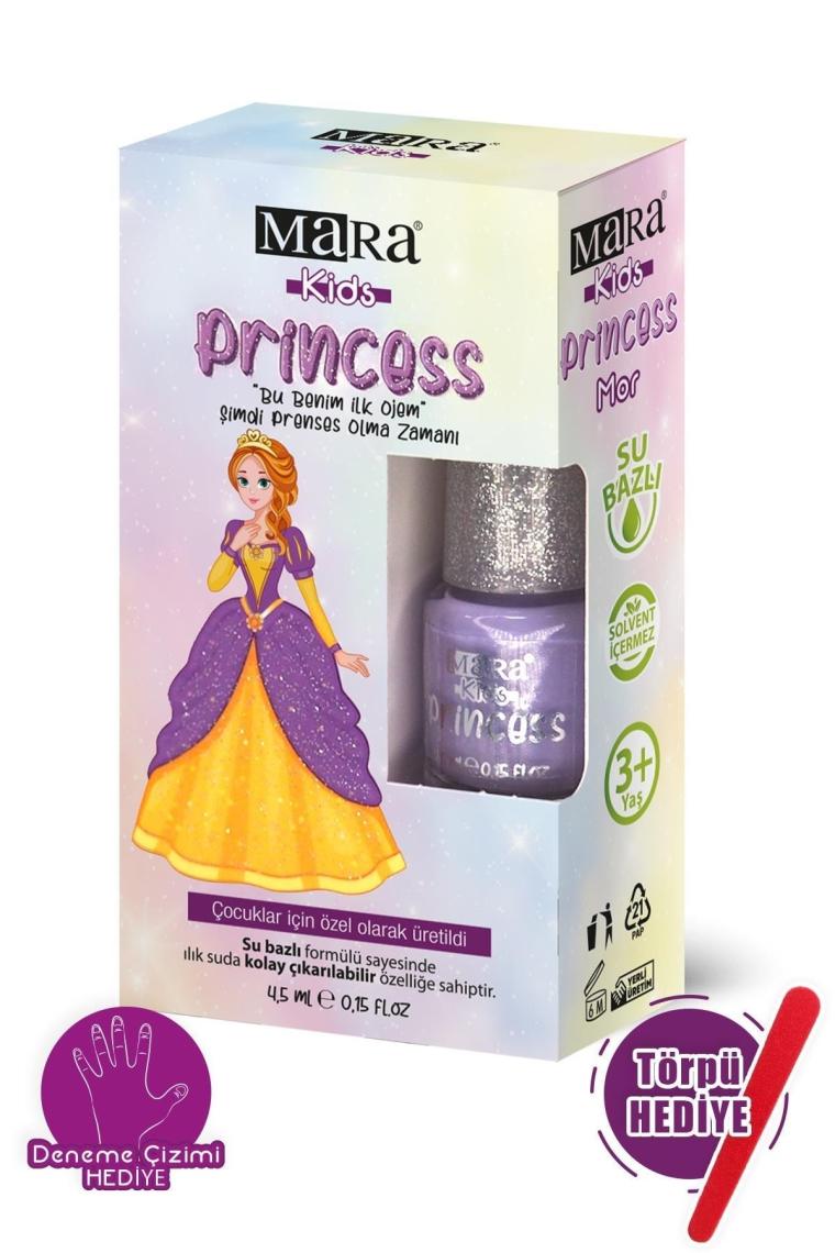 Mara Princess Yıkanabilir Su Bazlı Çocuk Ojesi - Pembe + Törpü
