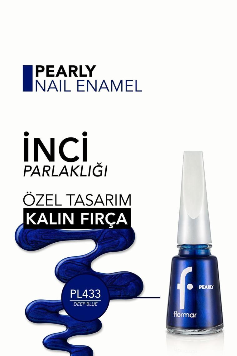 Sedefli Parlak Oje (MAVİ) - Pearly Nail Enamel - Pl433 Deep Blue - 8682536035606