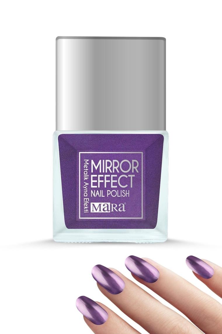Metalik Ayna Efektli Oje Mor 15ml