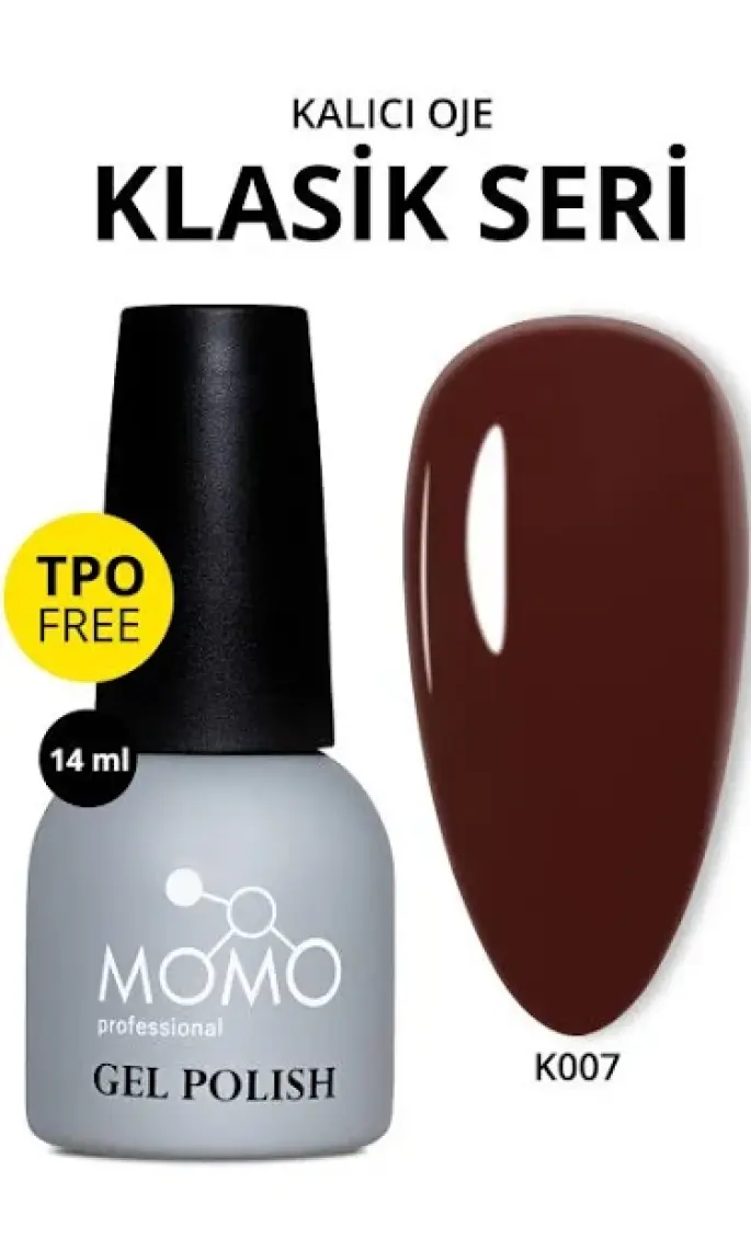 Momo Professional Kalıcı Oje K007 Acı Kahve ,14ML