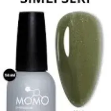 Momo Professional Kalıcı Oje S012 Haki Yeşil, Gümüş Simli- 14ML