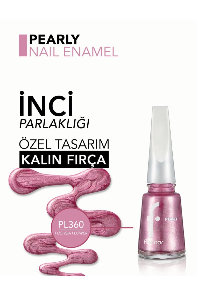 Sedefli Parlak Oje (MOR) - Pearly Nail Enamel - Pl360 Fuchsia Flower - 8682536035460