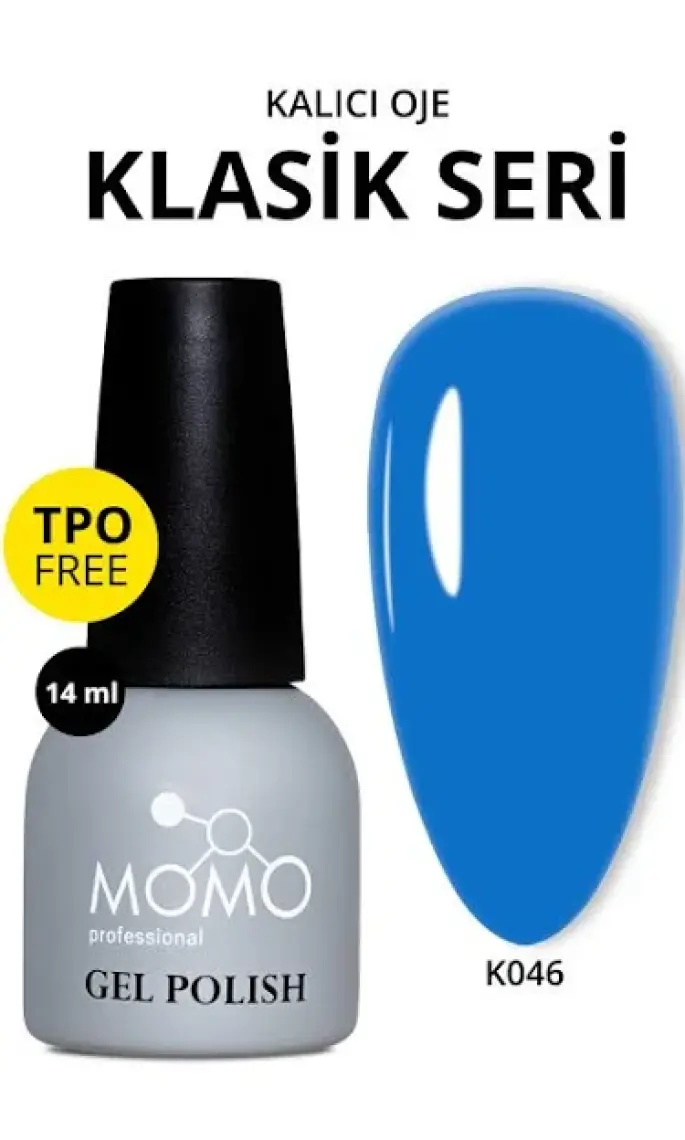 Momo Professional Kalıcı Oje K046 Okyanus Mavi, 14ML