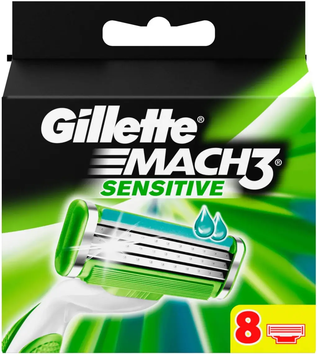 Gillette Mach3 Sensitive Yedek Tıraş Bıçağı 8'li