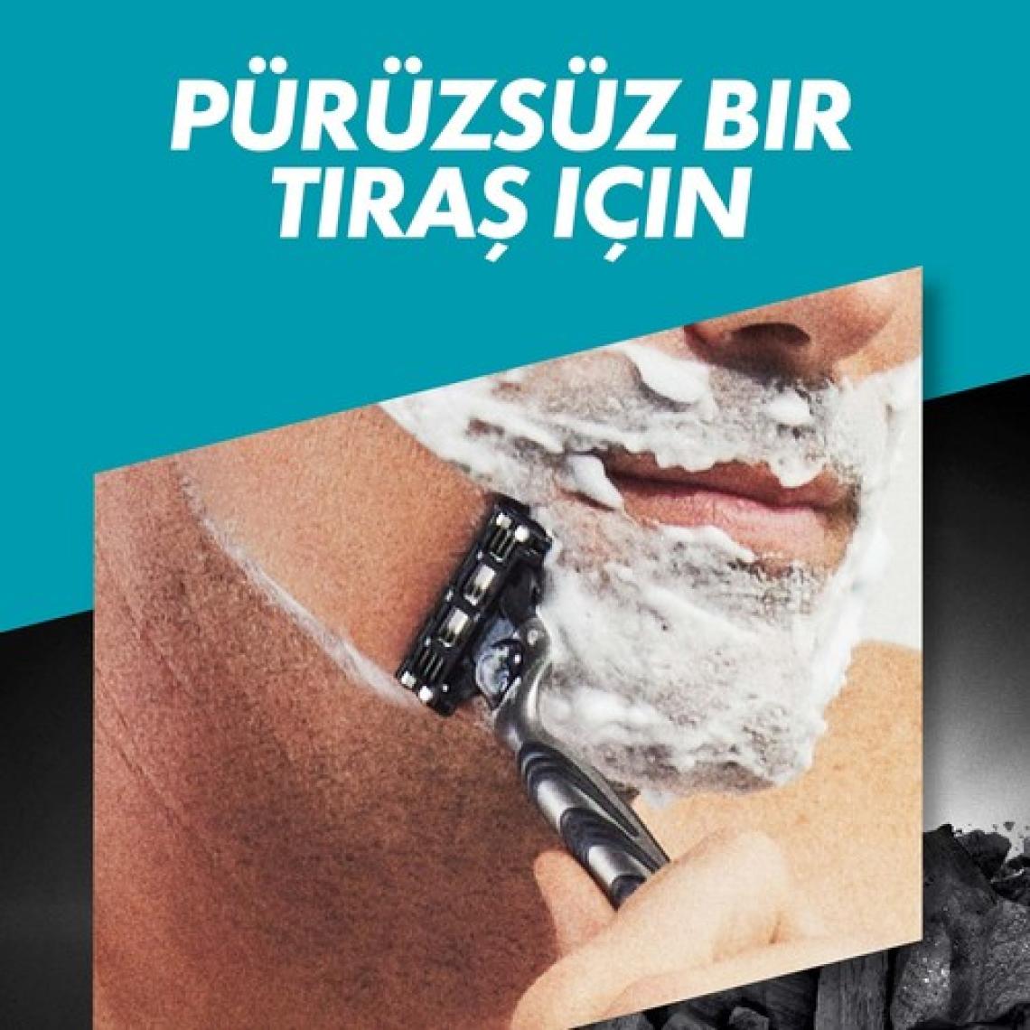 Gillette Mach3 Charcoal Tıraş Makinesi ve Yedek Tıraş Bıçağı 5'li