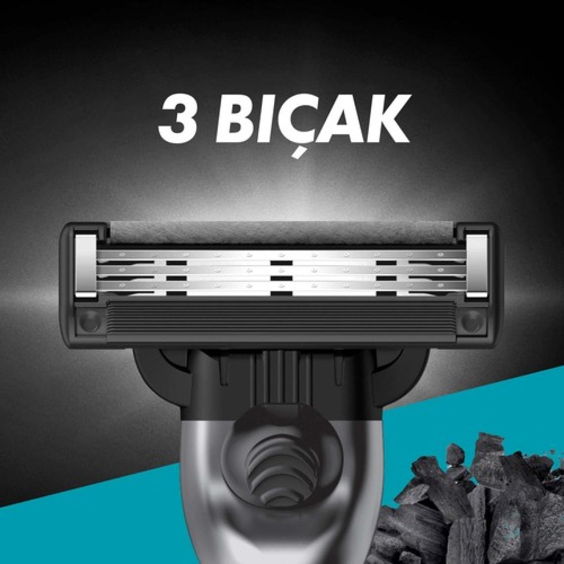 Gillette Mach3 Charcoal Tıraş Makinesi ve Yedek Tıraş Bıçağı 5'li