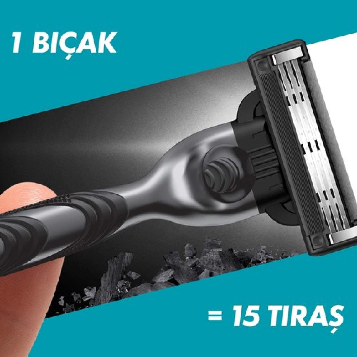 Gillette Mach3 Charcoal Tıraş Makinesi ve Yedek Tıraş Bıçağı 5'li