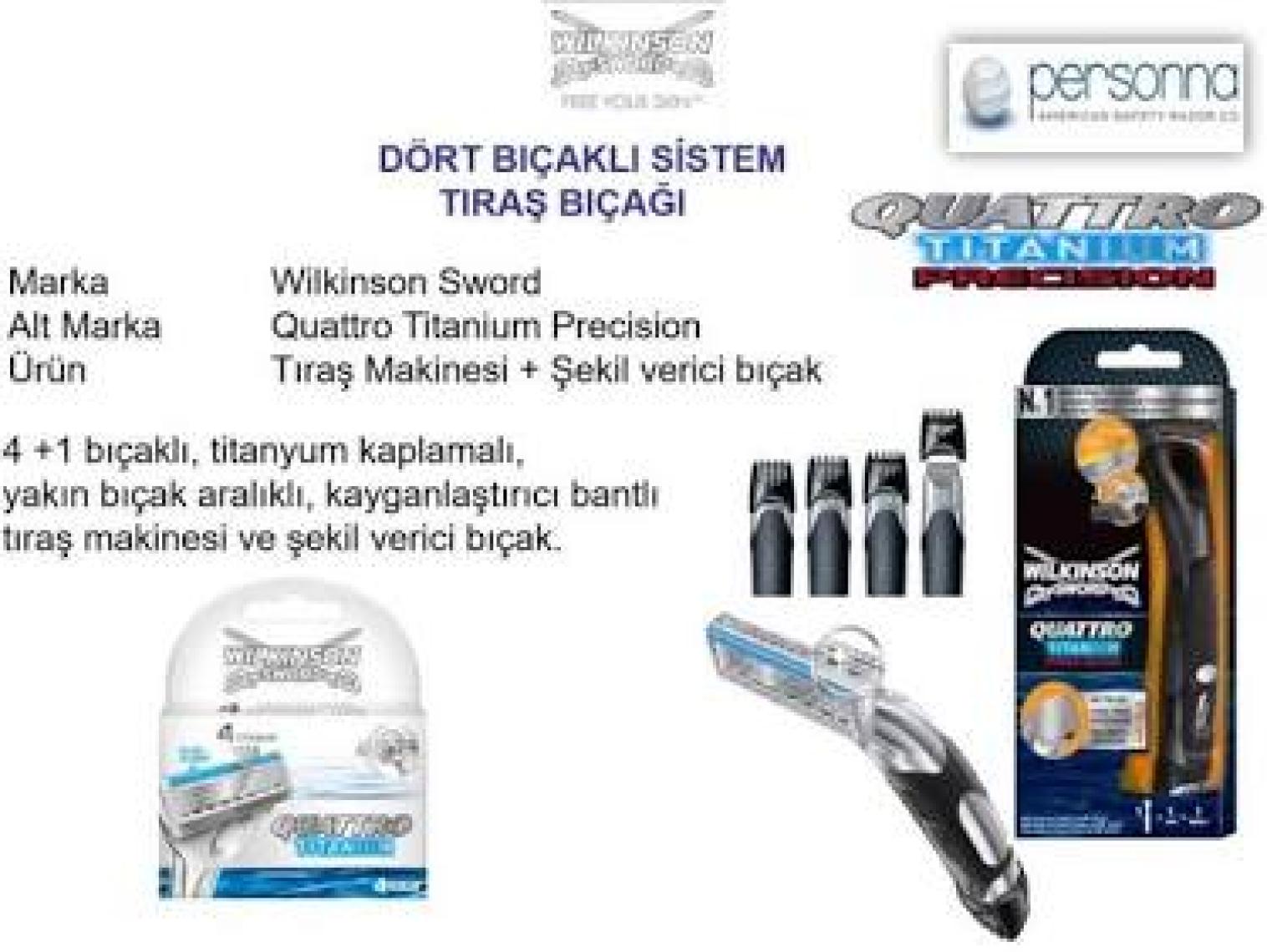 Wilkinson Sword Quattro Titanium Sensitive 2 Yedek Kartuş