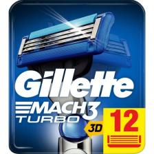 Gillette Mach3 Turbo Yedek Tıraş Bıçağı 12'li