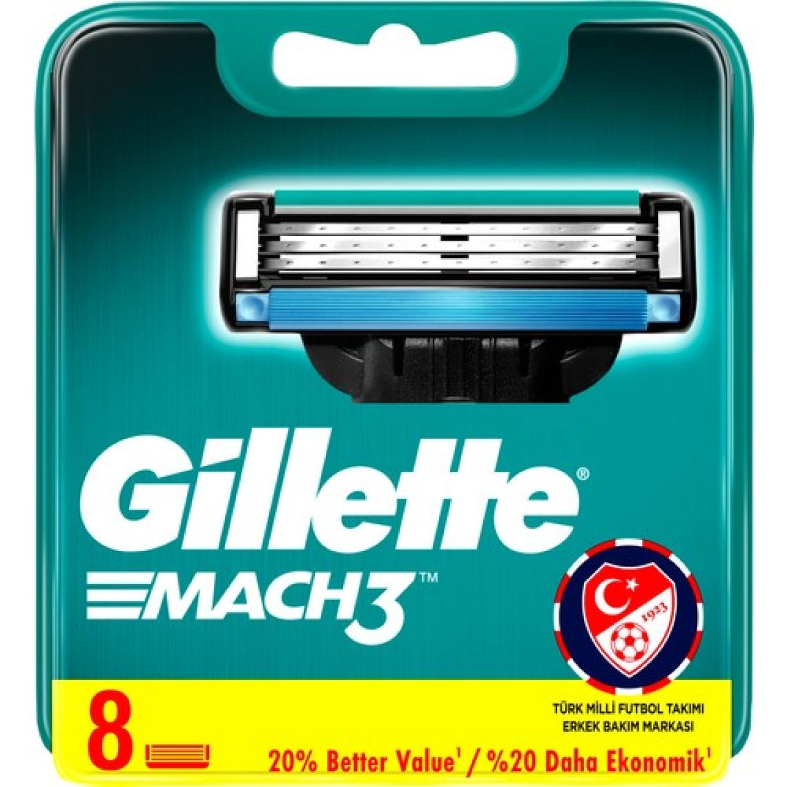 Gillette Mach3 Yedek Tıraş Bıçağı 8'li