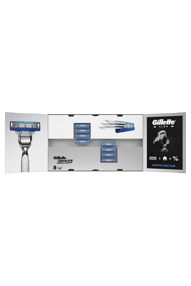 Gillette Mach3 Turbo Yedek Tıraş Bıçağı 8'li