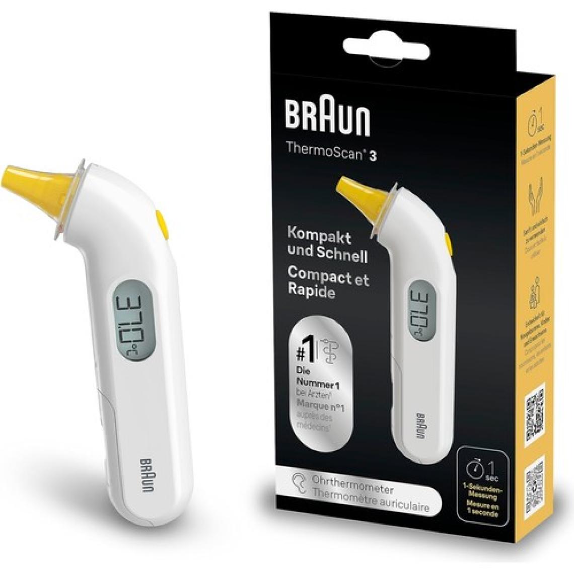 Braun IRT3030 Kulaktan Ateş Ölçer - Hızlı, Doğru ve Ergonomik Tasarım Özellikleri