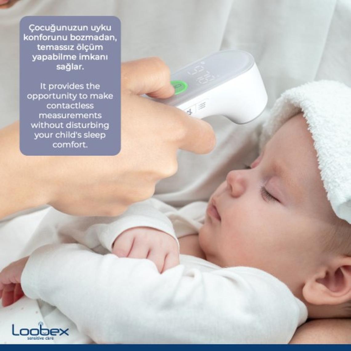 Loobex Led Temassız Ateş Ölçer Termometre Vücut  Nesne ( Fda Onaylı )