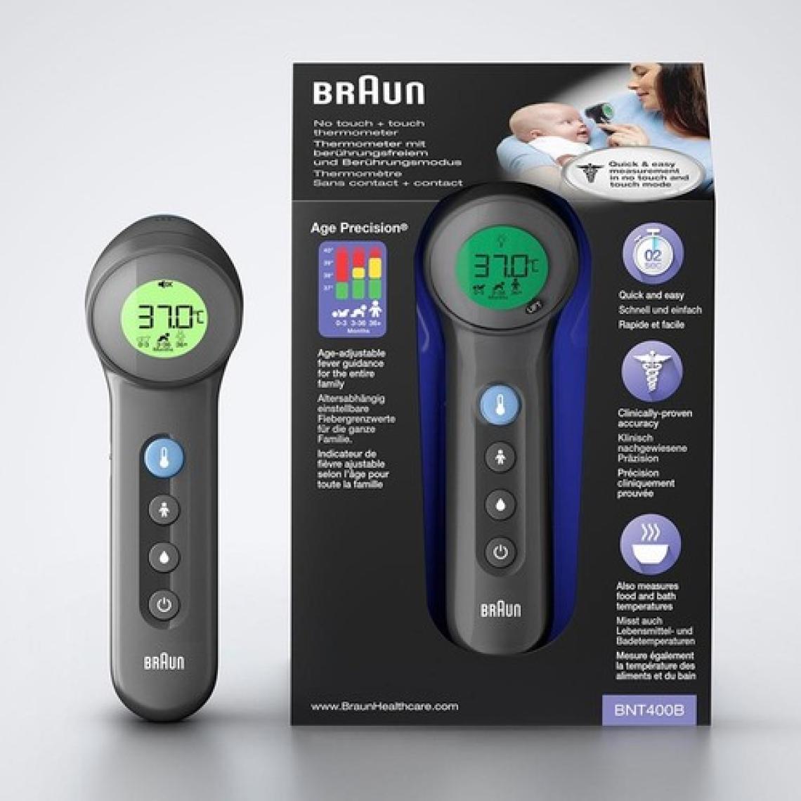 Braun BNT 400B Alından Temassız Ateş Ölçer Siyah