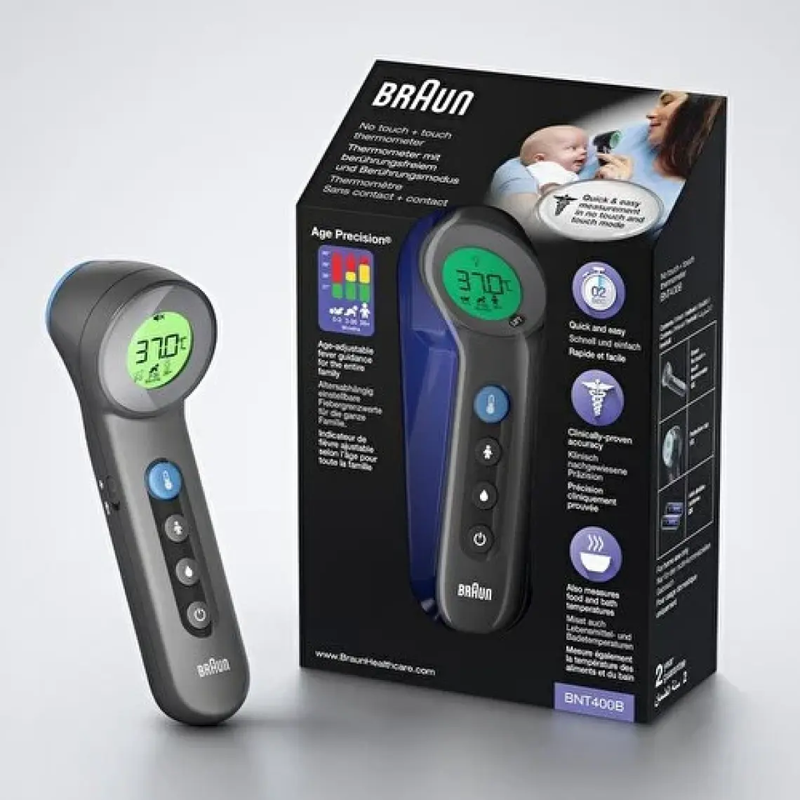 Braun BNT 400B Alından Temassız Ateş Ölçer Siyah