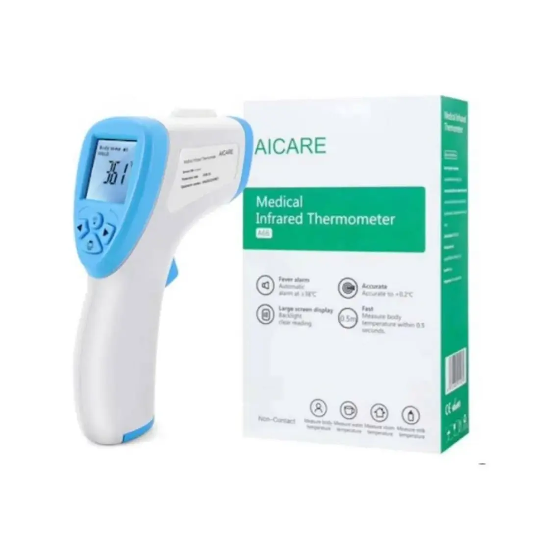 Aicare A66 Ateş Ölçer Temassız Ateş Ölçer Digital Termometre