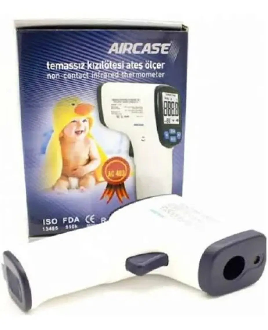 Aircase Temassız Kızılötesi Alından Ateş Ölçer Aircase AC-403 Aırcase Ateş