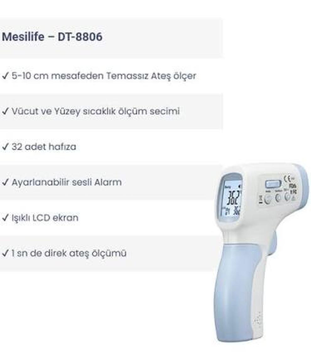 Mesitaş DT-8806 Temassız Alından Kızılötesi Ateşöler