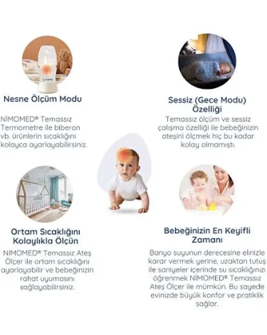 Nimomed Temassız Kızılötesi Alından Ateş Ölçer (Hnk-Tb-01)