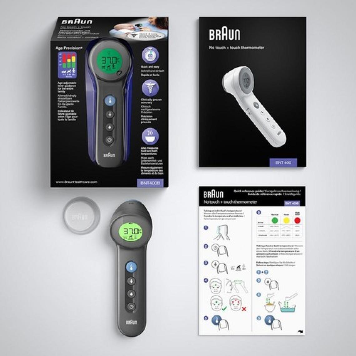 Braun BNT400 Temassız Alından Ateş Ölçer Siyah