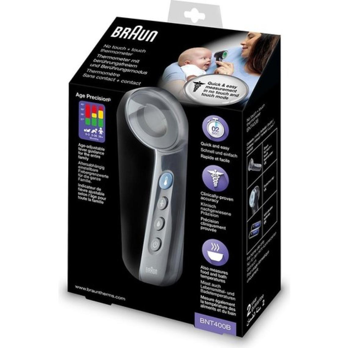Braun BNT400 Temassız Alından Ateş Ölçer Siyah