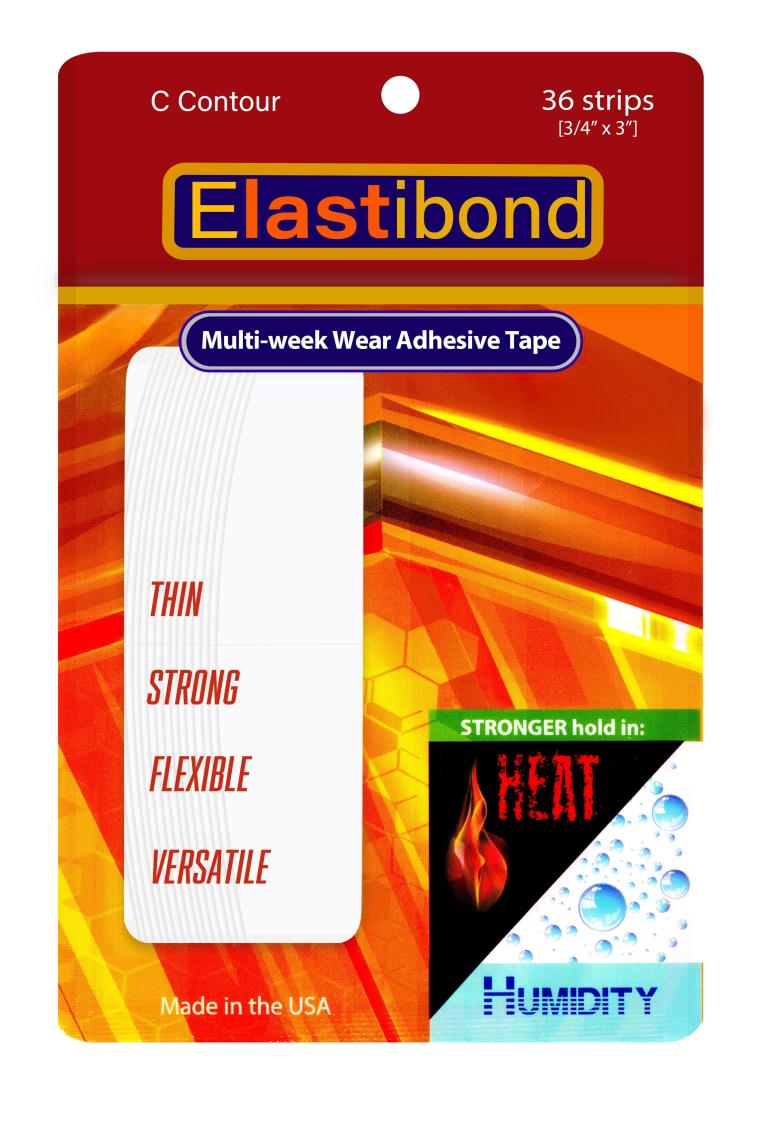 True Tape Elastibond Protez Saç Bandı Oval ( "c" ) - (2,0cm x 7.5cm) 36 Adet