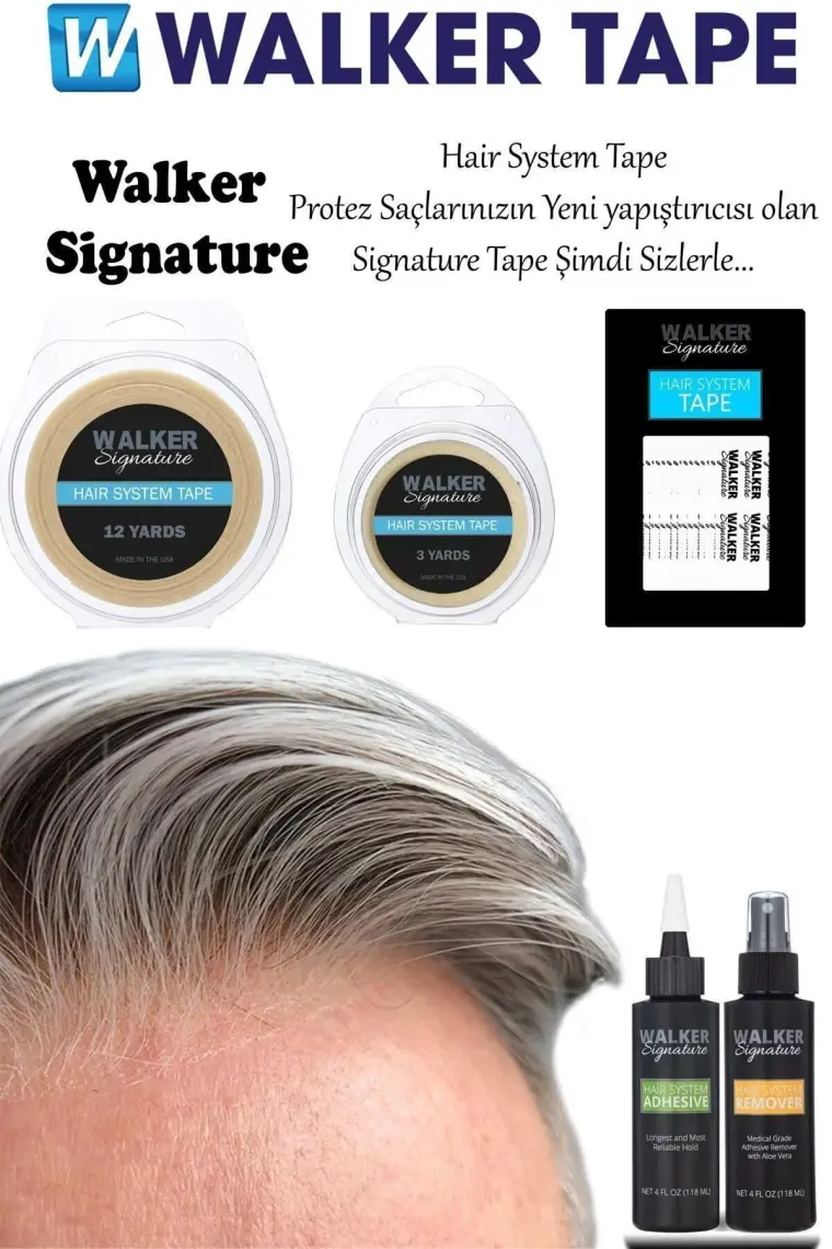 Walker Signature Tape Protez Saç Bandı Düz (''1 x 3'' - 2.5cm x 7.5cm) 36 Adet