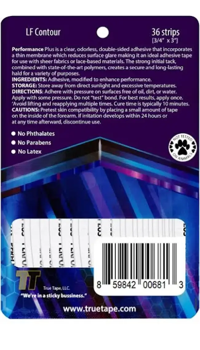 True Tape Performance Plus Protez Saç Bandı Oval (Lf - 2,0cm x 7.5cm) 36 Adet