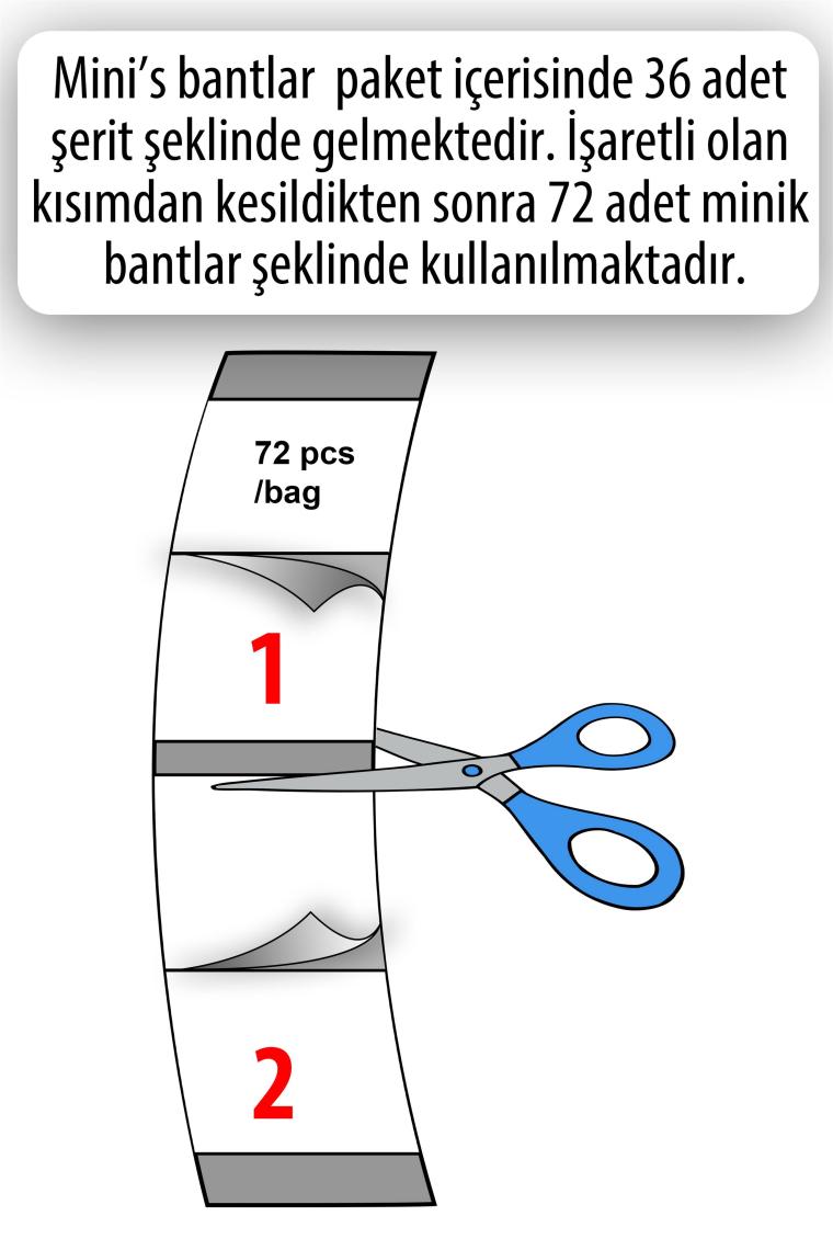 Walker Tape Mını Strıps Lace Front Support Tape 72Pc/Bag