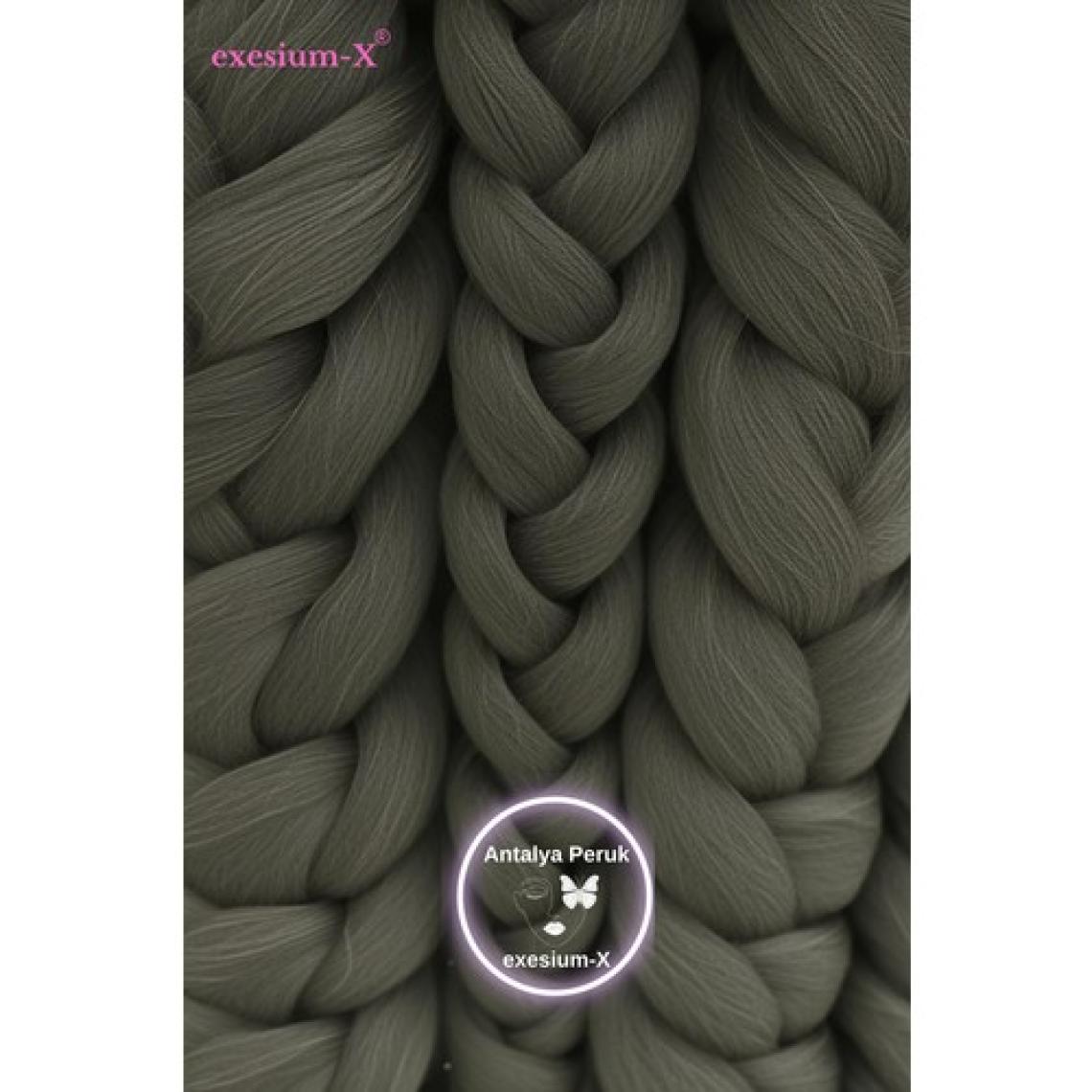X-Pression Afrika Örgüsü & Rasta İçin Sentetik Saç 165 GR KOYU GRİ #171