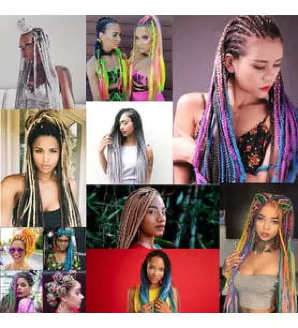 X-Pression Afrika Örgüsü & Rasta İçin Sentetik Saç Pink