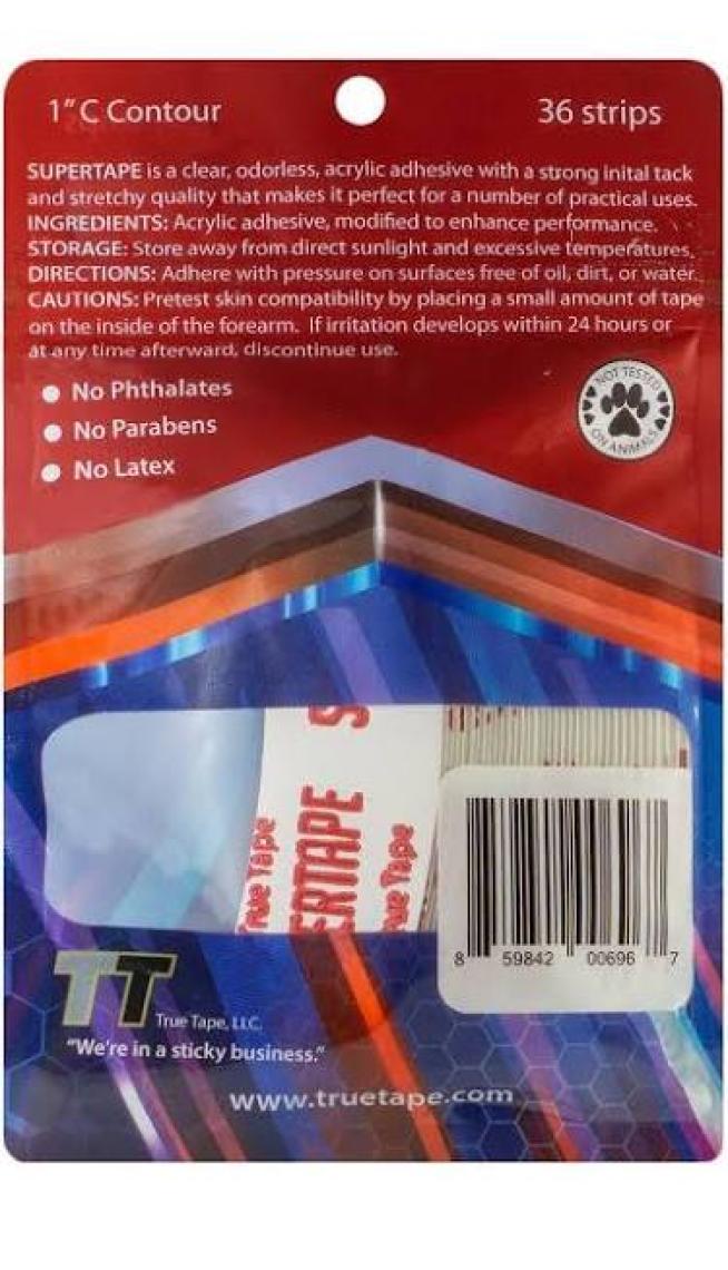 True Tape SUPERTAPE Protez Saç Bandı Oval (1''C - 2,5cm x 7.5cm) 36 Adet