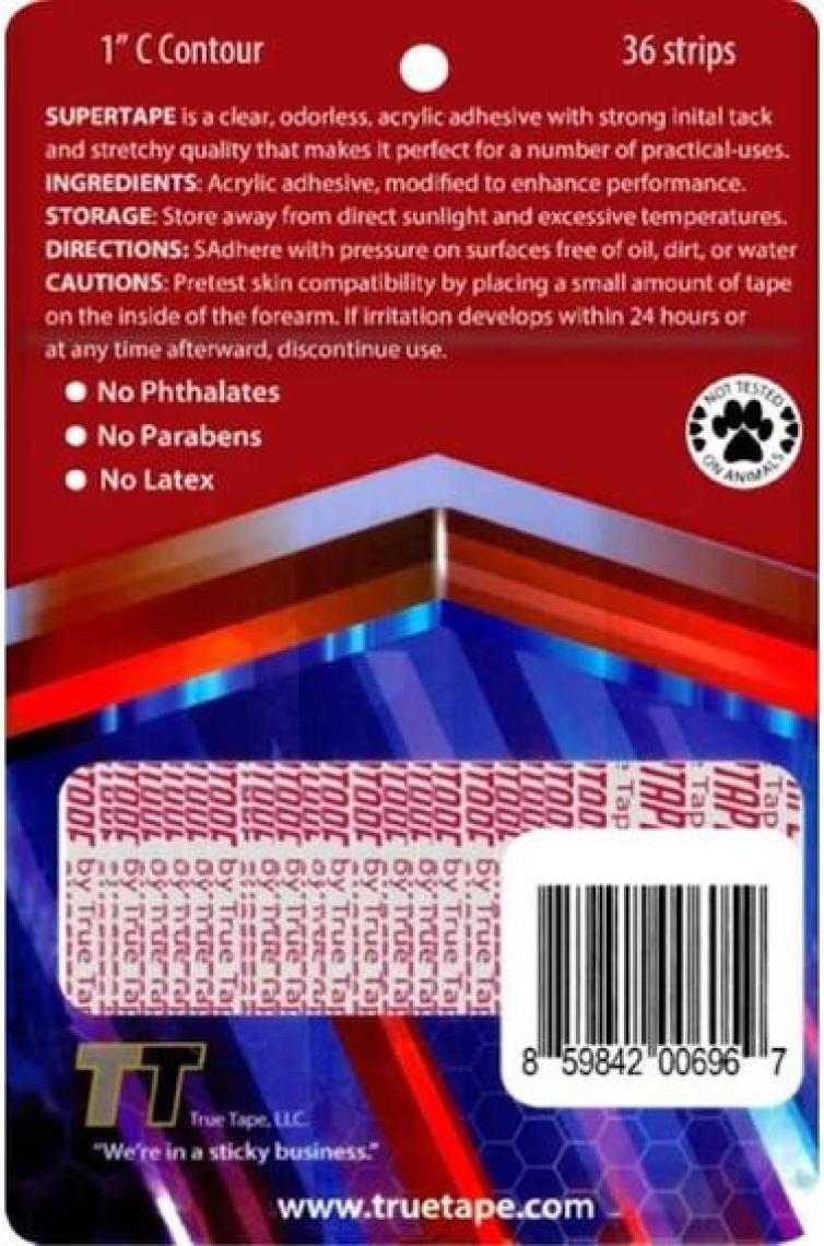 True Tape SUPERTAPE Protez Saç Bandı Oval (1''C - 2,5cm x 7.5cm) 36 Adet