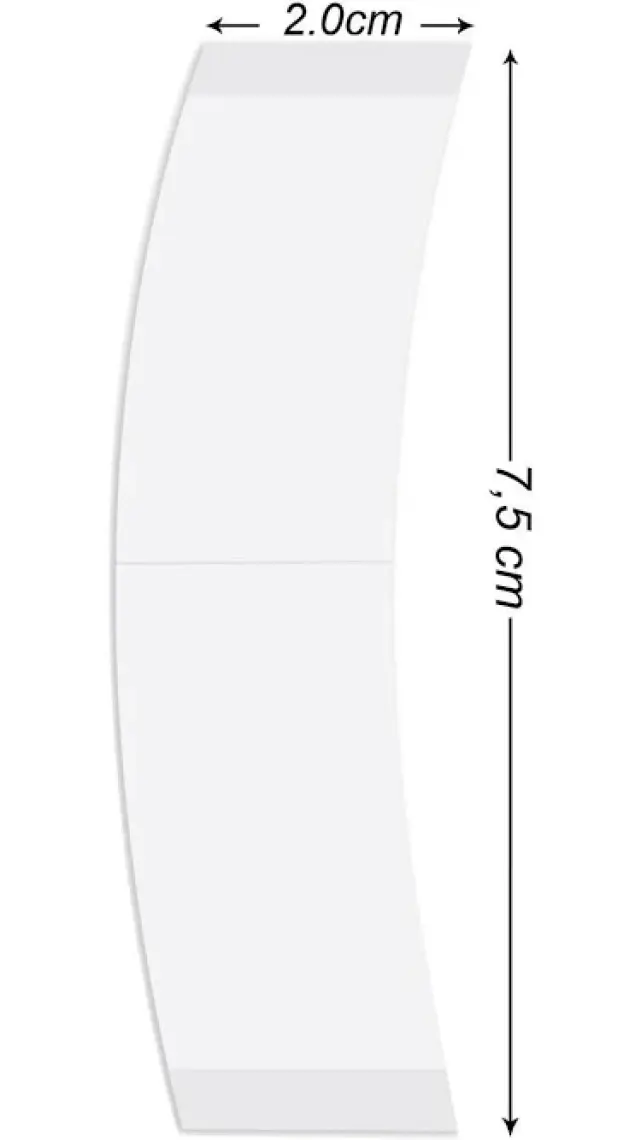 Walker Tape Pro-Flex II Hipoalerjenik Protez Saç Bandı Oval ''c'' (2.0 cm x 7.5 cm) 36 Adet