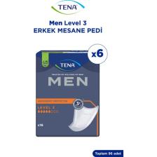 Tena Men Level 3 - Erkek Mesane Pedi - 5 Damla - 16’lı 6 Paket