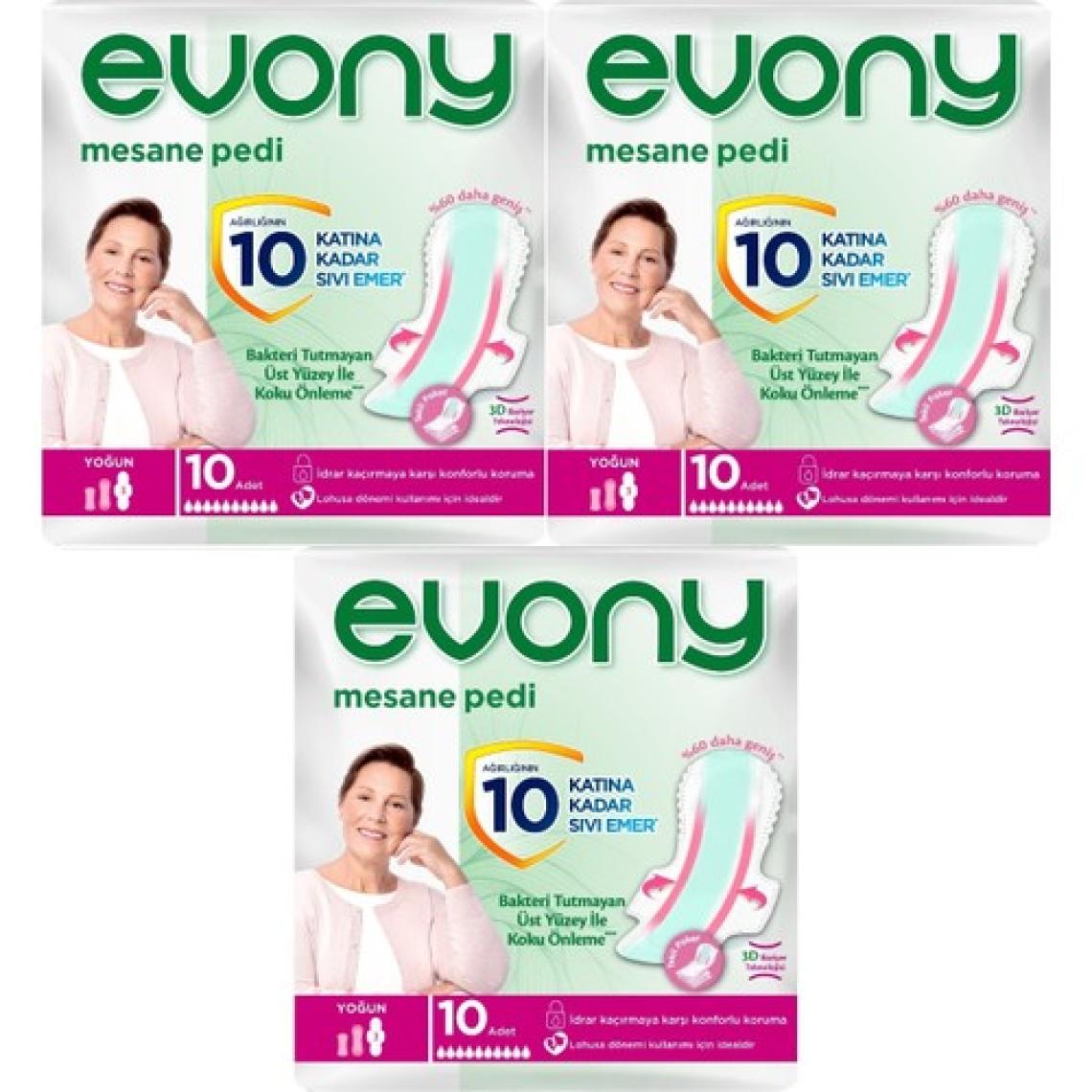 EVONY Günlük Mesane Pedi Yoğun 30 Adet (3Pk*10)