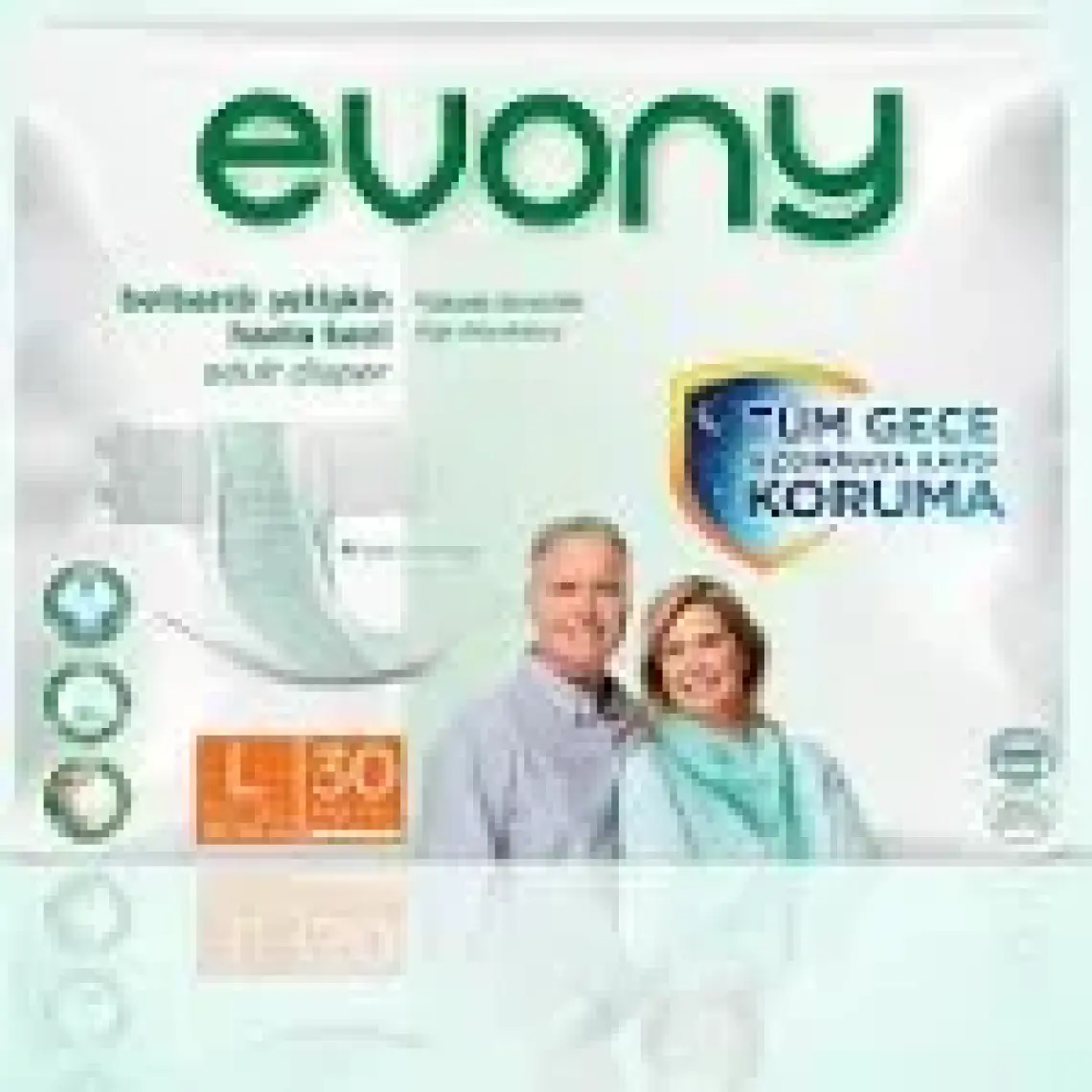 EVONY Bel Bantlı Yetişkin Hasta Bezi Large Beden 30 Lu Paket