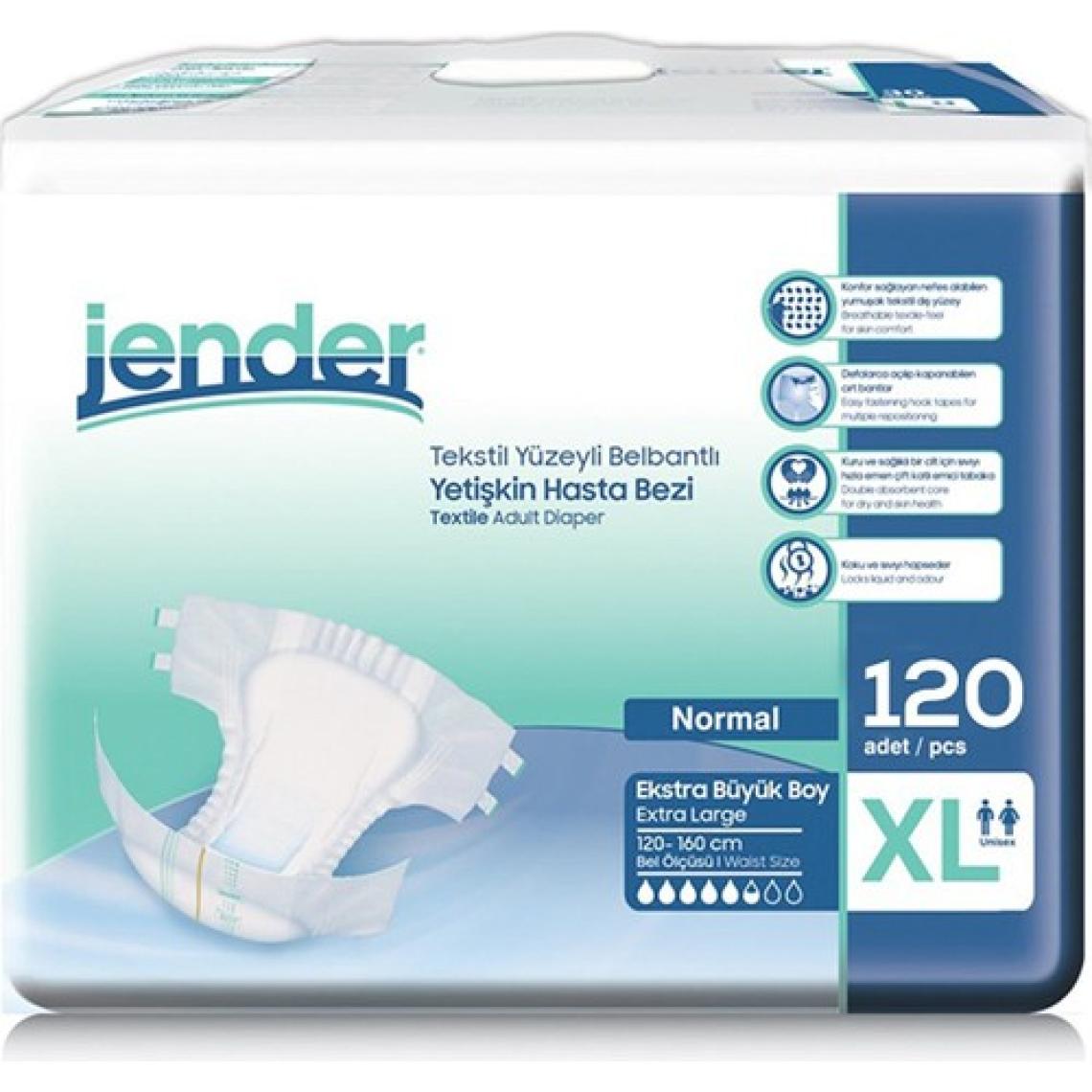 Jender Emici Bel Bantlı Yetişkin Hasta Bezi X-Large 120 Adet