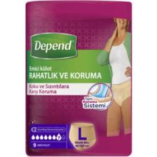 Depend Emici Külot Büyük Boy Kadın 9'lu