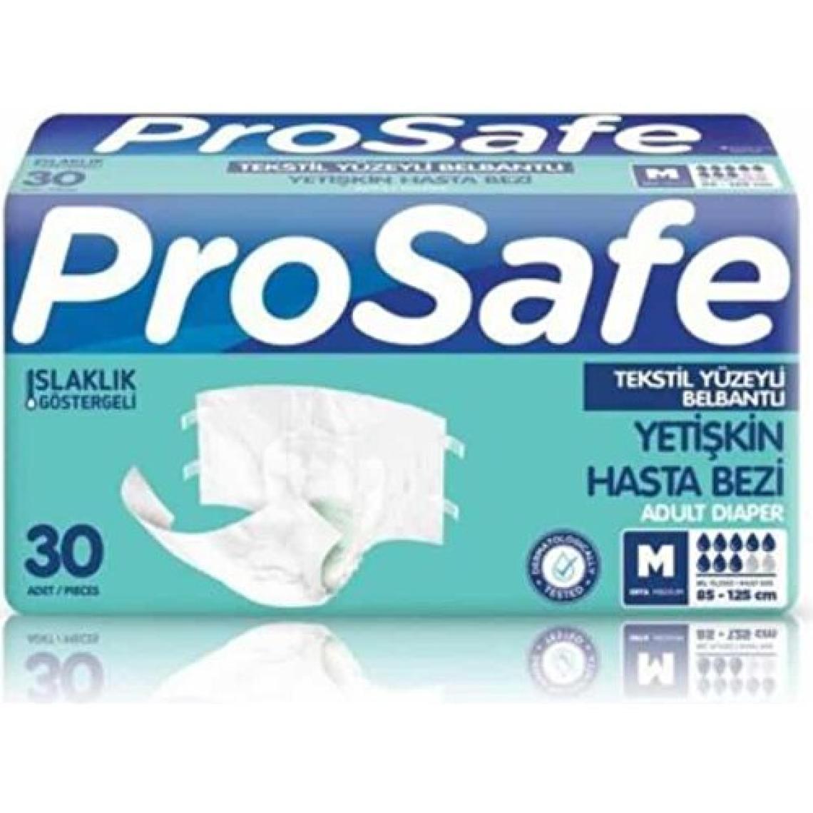 Prosafe Tekstil Yüzeyli Bel Bantlı Yetişkin Hasta Bezi Medium 30'Lu Paket