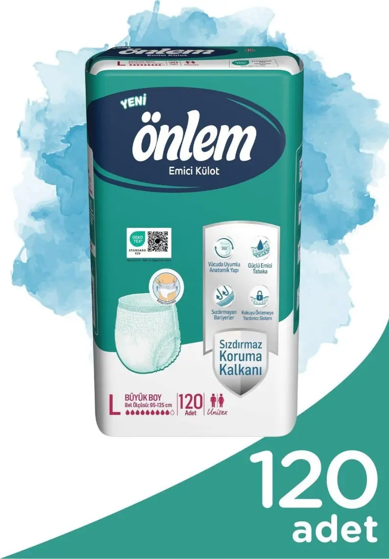 Önlem Yetişkin Emici Külot Bezi Büyük Boy ( Large ) 30 Adet x 4 Adet