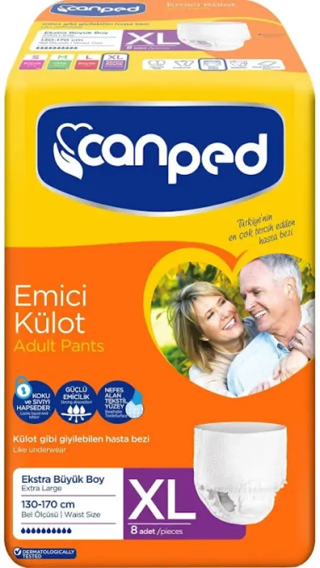Canped Emici Külot Eksta Büyük 8'li