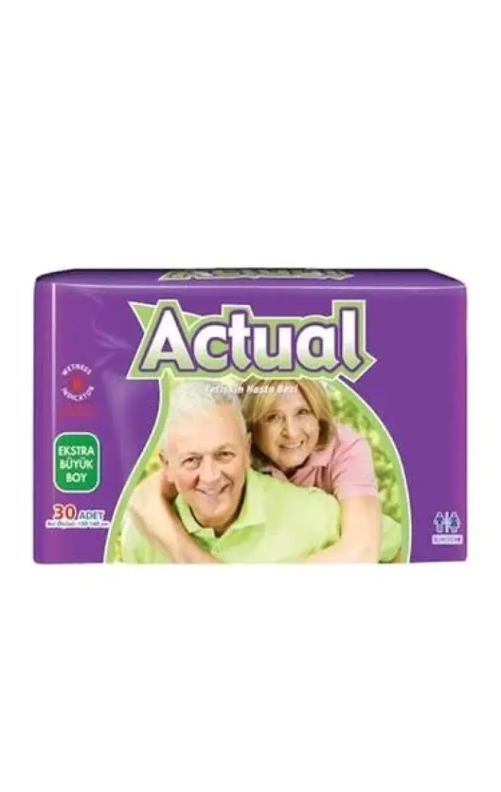 Actual Xlarge Beden Extra Büyük Boy Yetişkin Hasta Bezi 30 Adet