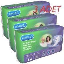 ALVİTA Belbantlı Hasta Bezi Large 3 x 30'lu