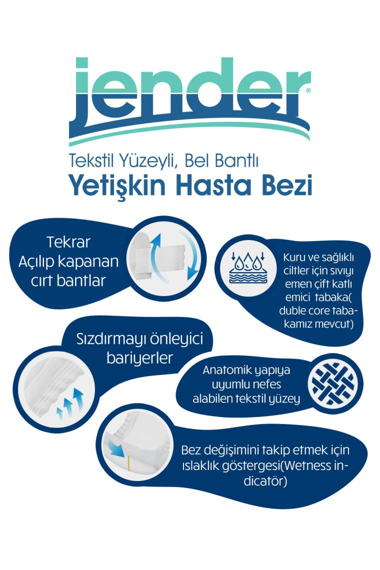 Bel Bantlı Hasta Bezi 30'lu X-large 2 Paket