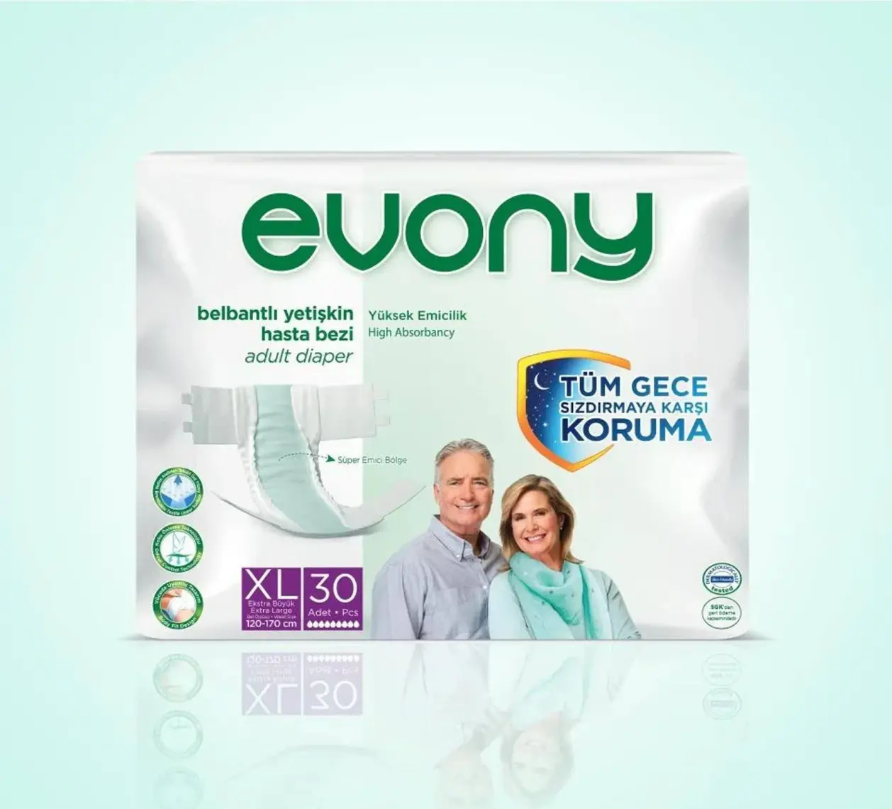 EVONY Belbantlı Hasta Bezi 30Lu Extra Large